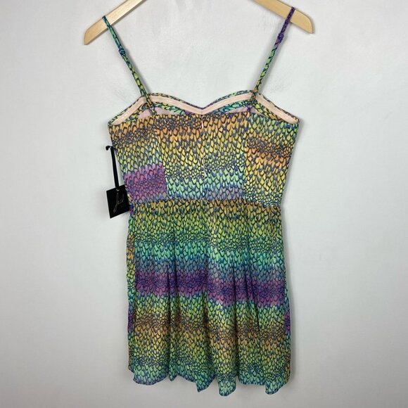 BB Dakota Keelia Tank Mini Dress Multicolor Print Revolve Size 4 Summer Boho NWT - Picture 6 of 14